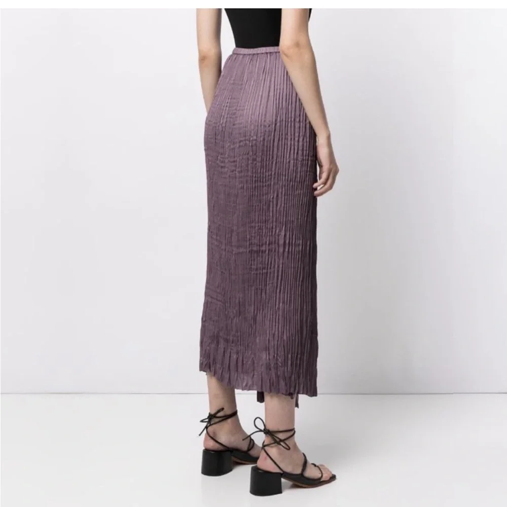 Vince Plum/Purple Pleated Midi Skirt